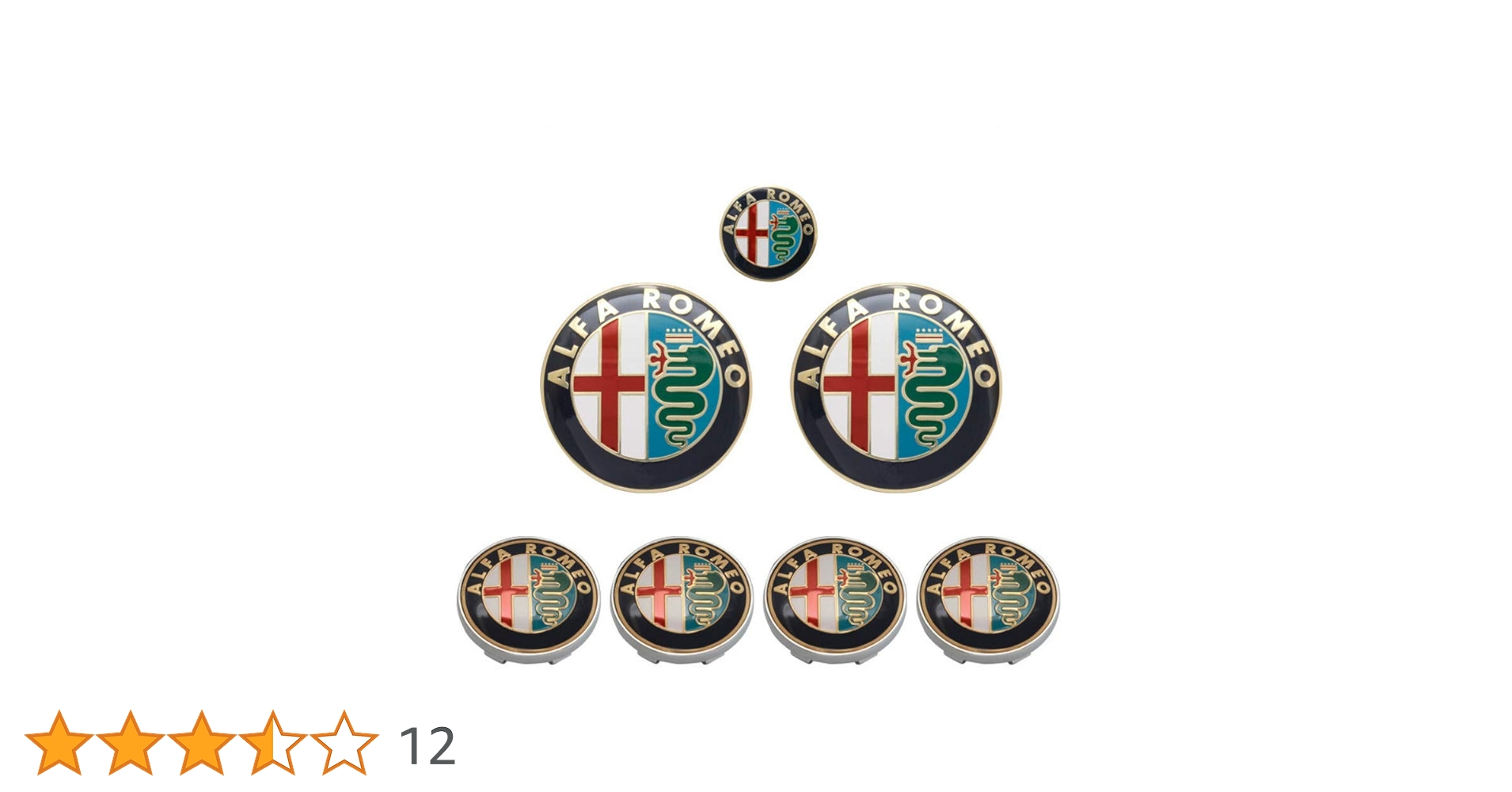 Amazon | アルファロメオカーエンブレムバッジステッカー 74mm